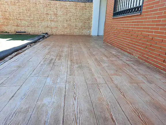 Aceras con hormigón impreso 1cm