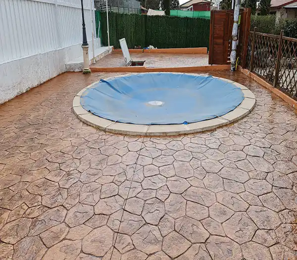 Hormigón impreso para piscina